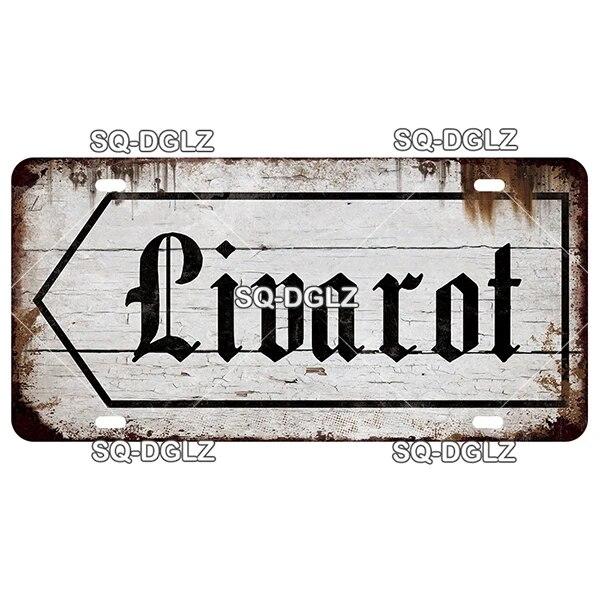 SQ-DGLZ Paris Bangde Road License Plate Warning Tin Sign State Wall Decoration Metal Sign Home Decor Painting Plaques Art Poster
