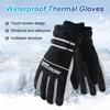Зимние термоперчатки Водонепроницаемые ветрозащитные перчатки для сенсорных экранов с удлиненными манжетами Подкладка из бархата Теплые