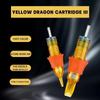 Yellow Tattoo Cartridge Needles with Soft Silicone Cover Wrap Dragon Cartridge III Needle RL RM RS M1 #12 0.35MM Taper 10pcs/box