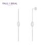 Paul Brial [Silver] Pyse0122 Wg Marquise Box Earrings