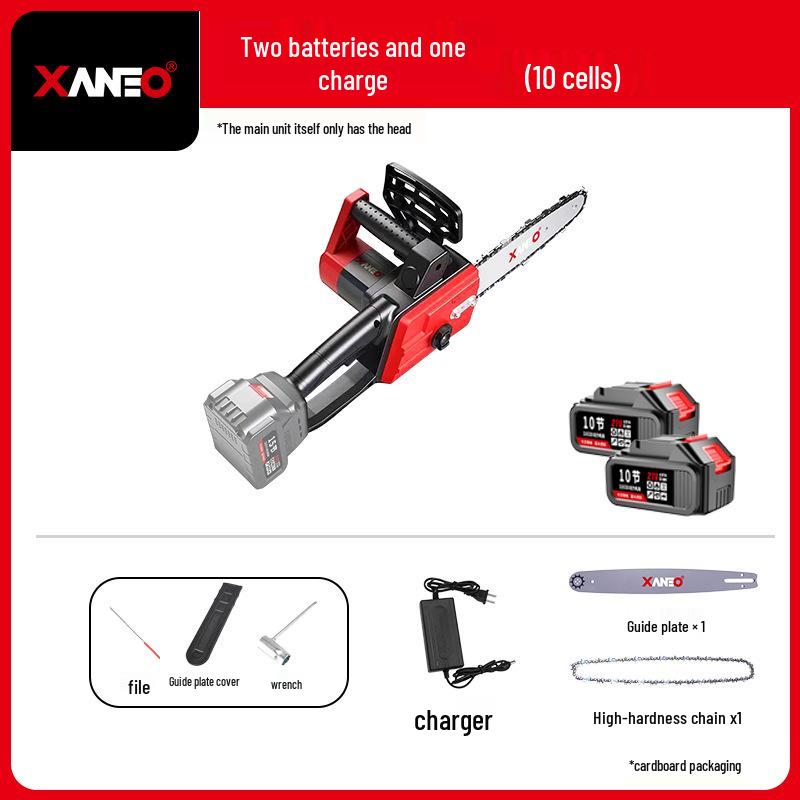 12" Brushless Cordless Electric Chainsaw - High-Power, Lithium Battery, Handheld, Ideal for Firewood and Outdoor Tree Felling.