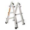 Telescopic Step Ladder A Frame Folding Ladder Aluminum Allloy Wide Legs Extension Ladder 330lb Load