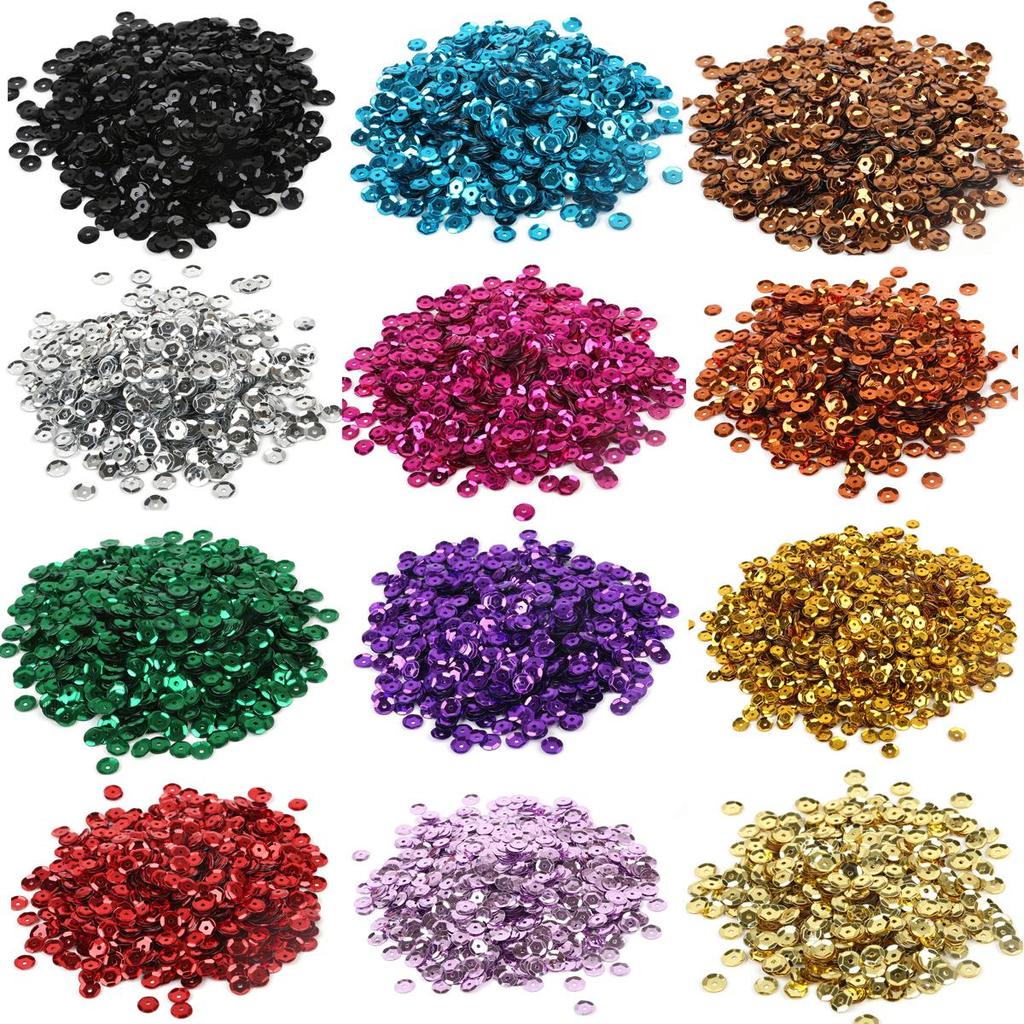 1200pcs(20g) 6 мм блестки ПВХ плоские круглые свободные пайетки Вышивание свадебных ремесел женские аксессуары для одежды
