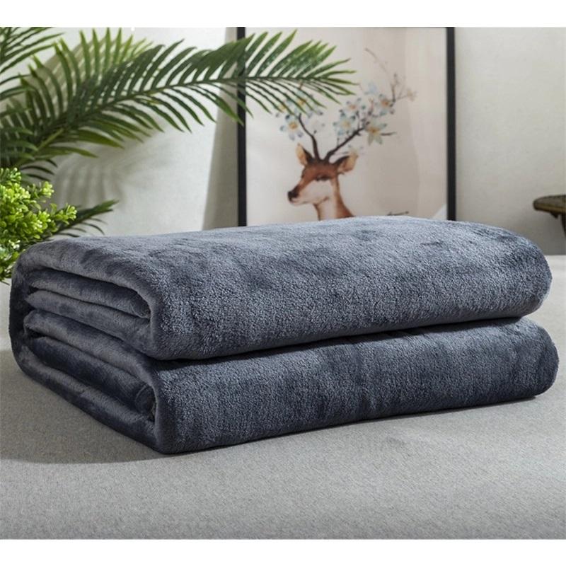Фланелевый плед Летний Кондиционер Накидка Мягкий Флис Офисный Плед для Сна Однослойный Двусторонний Плюшевый Плед на Все Сезоны