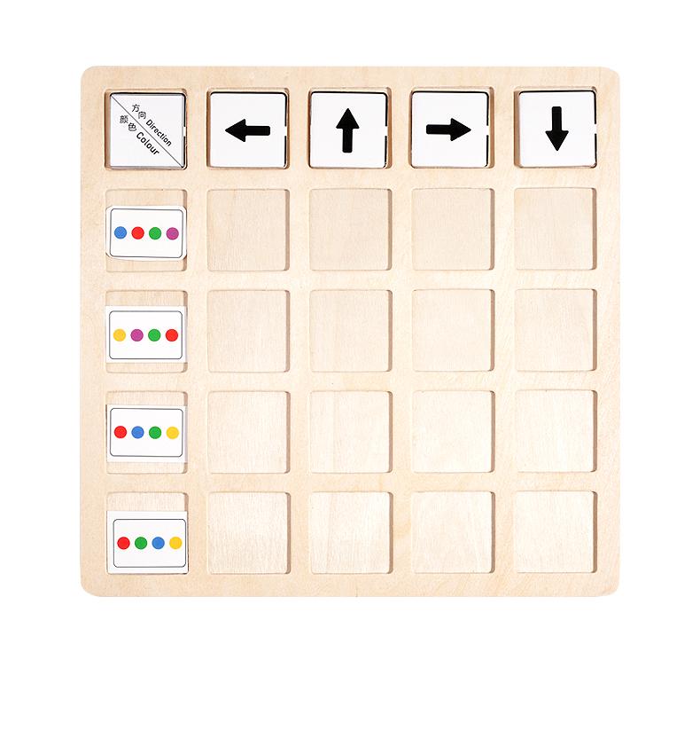 Детские деревянные игрушки Монтессори, тренировка логического мышления, распознавание направления и цвета, развивающая настольная игра-битва