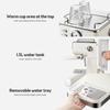 Espresso Coffee Machine 20 Bar Stainless Steel Espresso Maker with Milk Frother Steam Wand 2 In 1 1050W Semi-Automatic Cappuccino Latte Machine