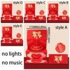 6/8/10 Слот 3D Открытка с Днем Рождения в Китайском Стиле ХунБао Красный Конверт Бумага для Открыток Пожелания Счастливый Денежный Конверт