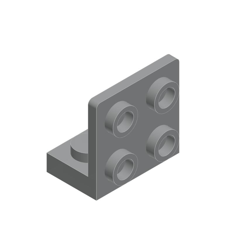 50g/64Pcs lot 99207 Bracket 1x2-2x2 Inverted Building Blocks Moc Attachments Works With Brick Playthings Children