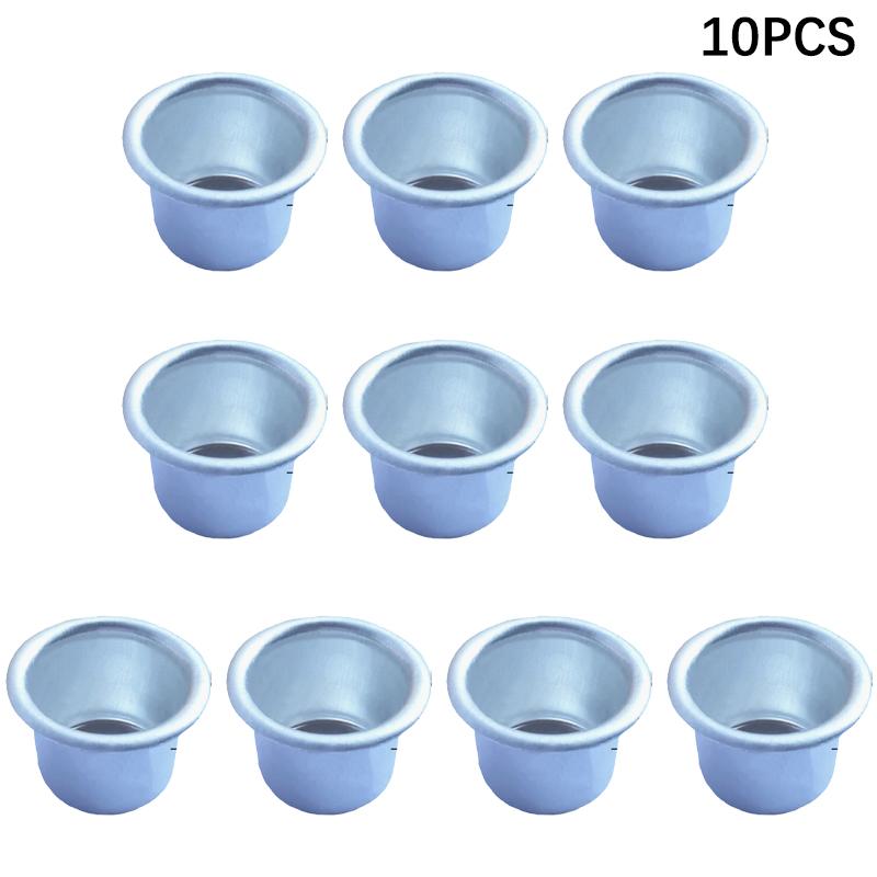 10 шт. Мини-круглая подставка для свечей, золото, серебро, подставка для подсвечника, контейнер, аксессуар, алюминий, домашний декор для вечеринки