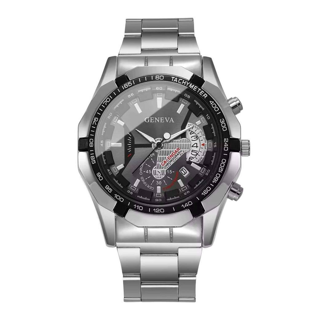 Модные мужские деловые часы Роскошные часы с большим циферблатом и календарем Кварцевые часы Мужские часы Reloj Hombre