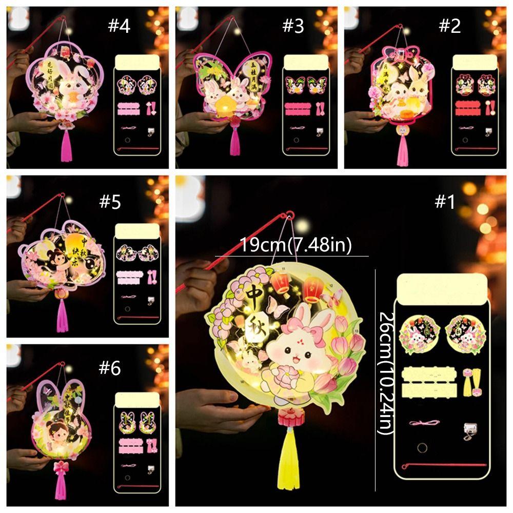 Милый китайский фонарик-кролик, портативный антикварный фонарик, ручной бумажный фонарик, Фестиваль середины осени