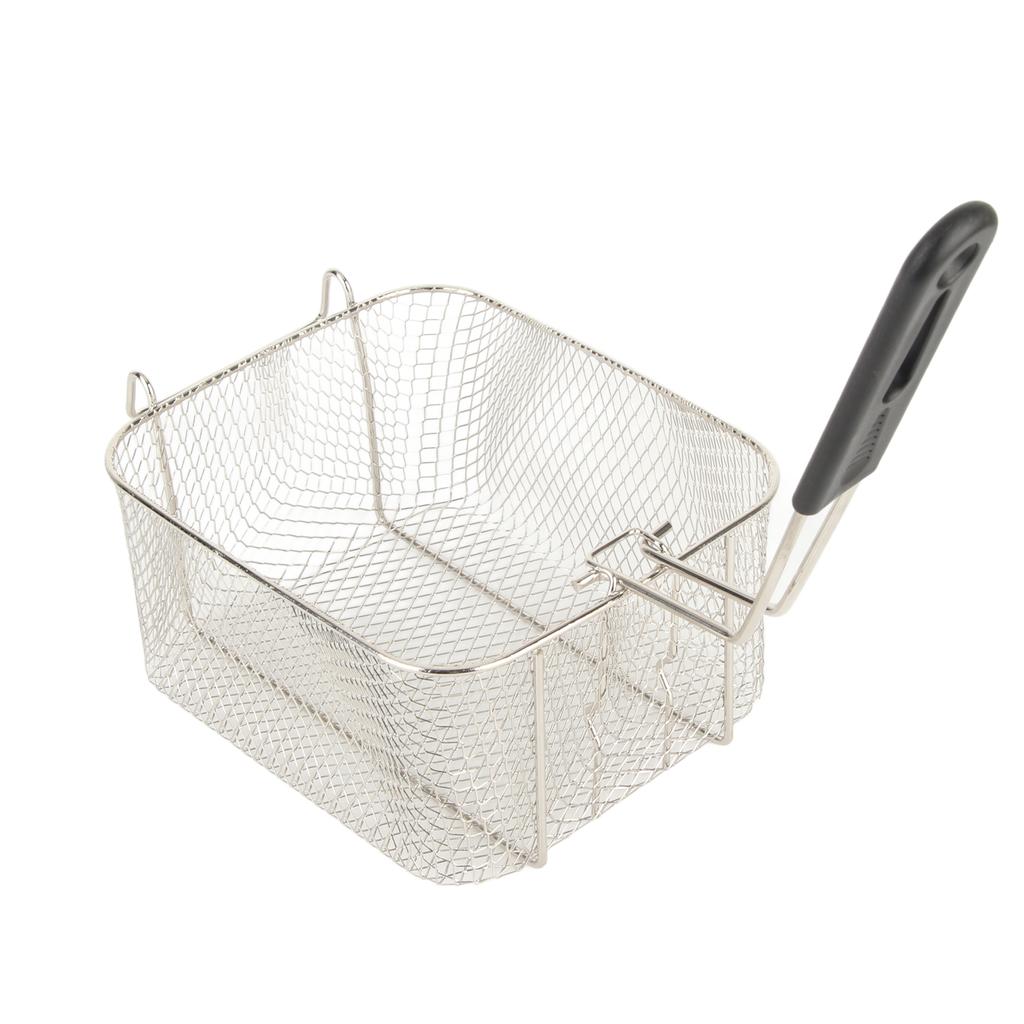Корзина для фритюра с длинной ручкой, корзина-сито для жареных продуктов, металлическая сетка, электрическая корзина для фритюрницы