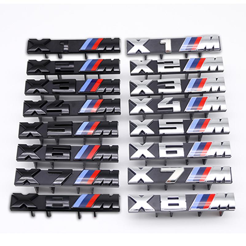 zmdpw1 Car Front Grille Badge Logo Sticker M Series Number Sticker ABS Logo Suitable for BMW X2M X3M4 X5M X6M 7 F48 G01 E84 F10 F30 G11