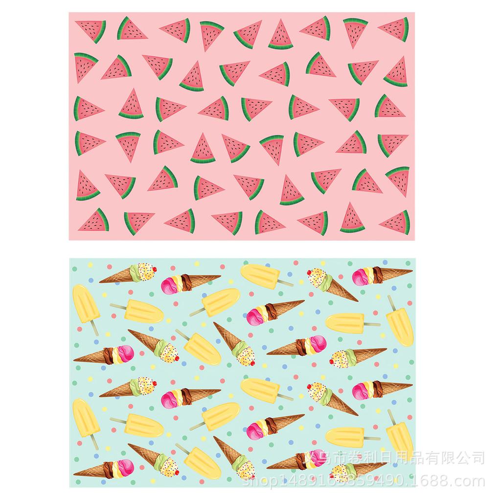 Тематические товары для вечеринки Украшение на день рождения Летнее мороженое Арбуз Пончики Скатерть Детская скатерть для дня рождения