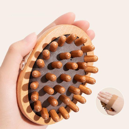 Массажная щетка Meridian Pressure Brush, деревянная терапевтическая массажная щетка для удаления жира на животе и целлюлита, натуральная деревянная щетка для тела для снятия мышечной боли