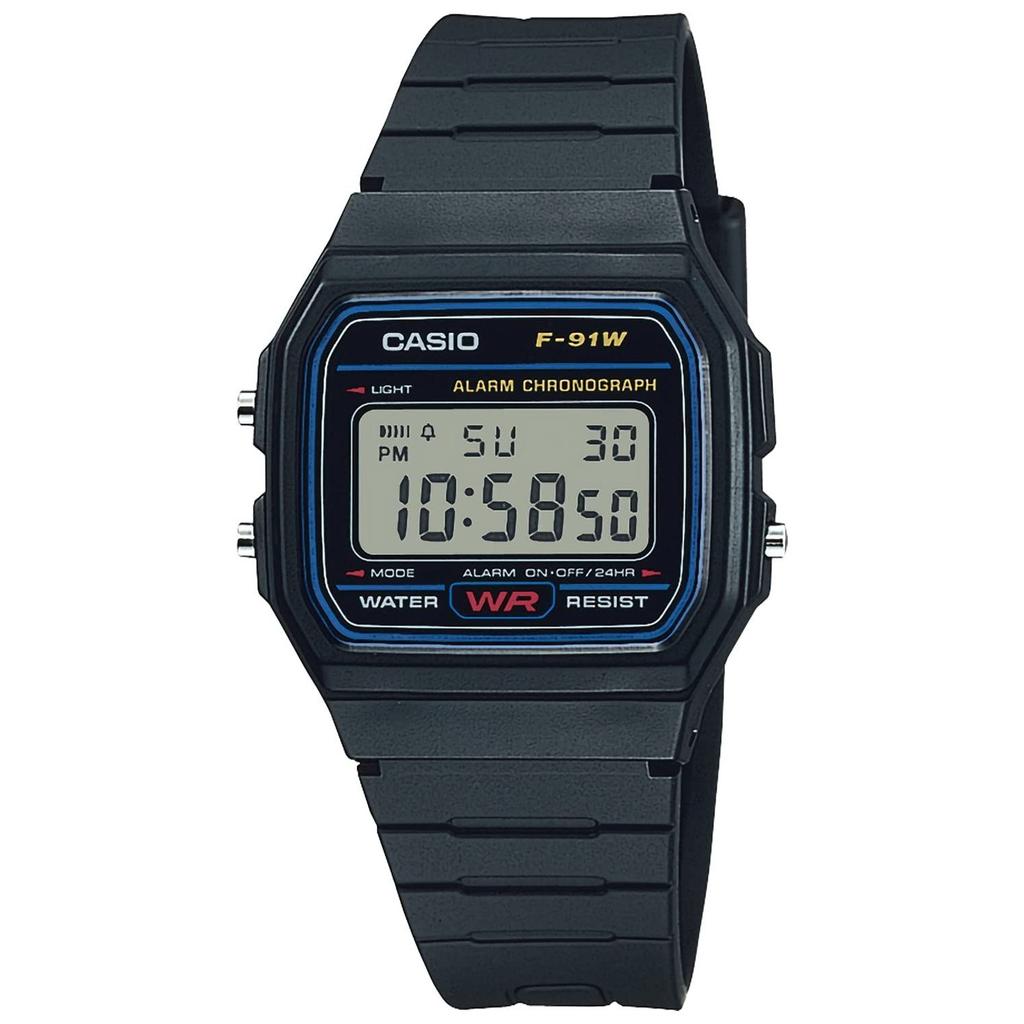 Коллекция наручных часов Casio F-91W-1JH Мужские Черные