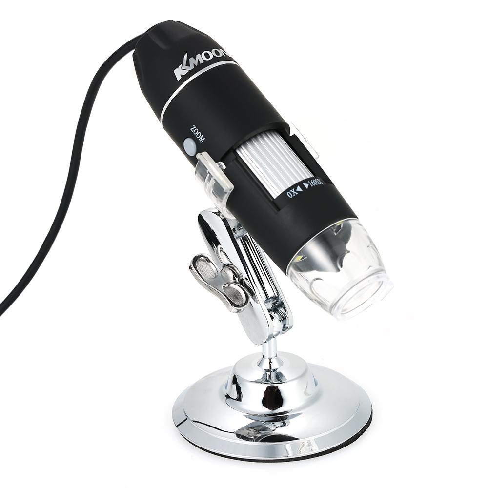 KKmoon 1600X Magnification USB Digital Microscope with OTG Function Endoscope 8-LED Light