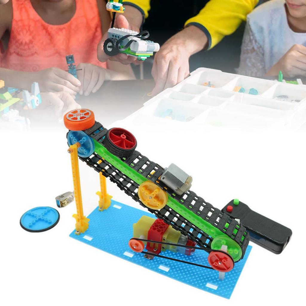 Собранная образовательная модель игрушка ABS пластик электрический конвейер модель научный технологический инструмент