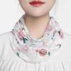 Floral Silk Scarf Ice Silk Neck Guard Scarf Summer Veil  Women