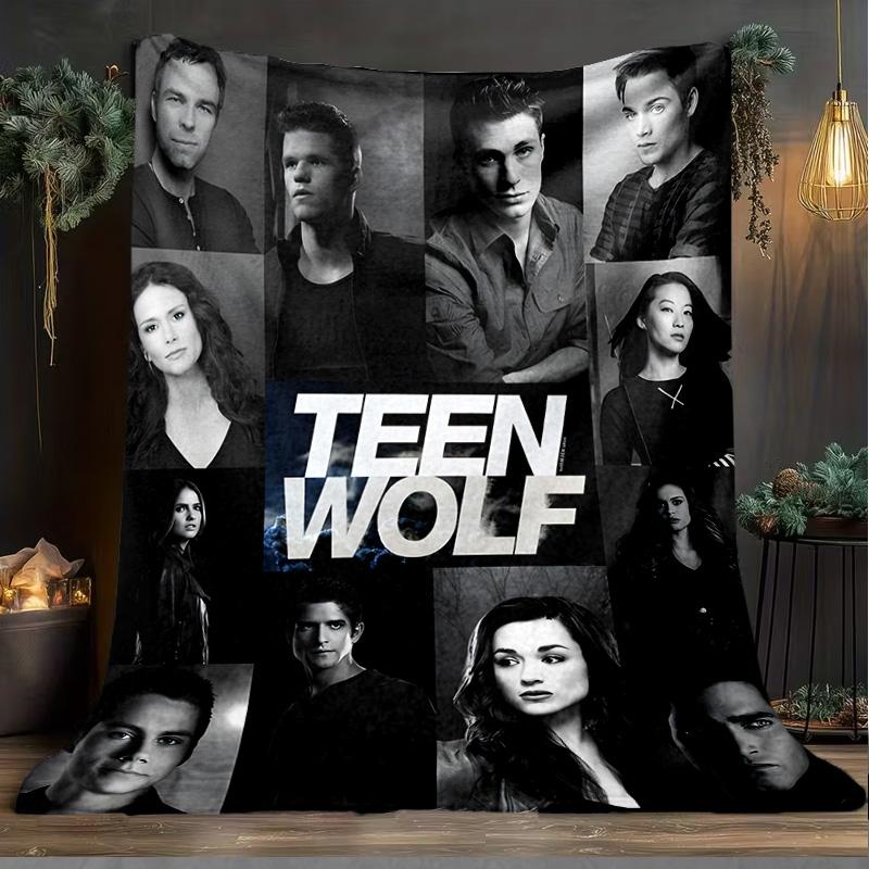 1PC Teen Wolf Blanket Flannel Throw for Sofa, Indoor, Camping, Living Room, Office, Chair, And Bed Soft Birthday Christmas Gift