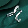 Роскошное нерегулярное двойное кольцо со змеиной головой изумруда для пар, кольцо для женщин, свадебные украшения из стерлингового серебра, креативное кольцо в виде змеи, ювелирные изделия из стерлингового серебра