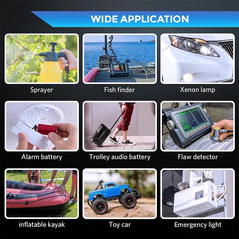 Модернизированный 12 В 80 Ач литий-ионный аккумулятор 18650 для электромобиля, литиевый аккумулятор 9 В-12 В 60 Ач 80 Ач, встроенный BMS 30 А, высокий ток