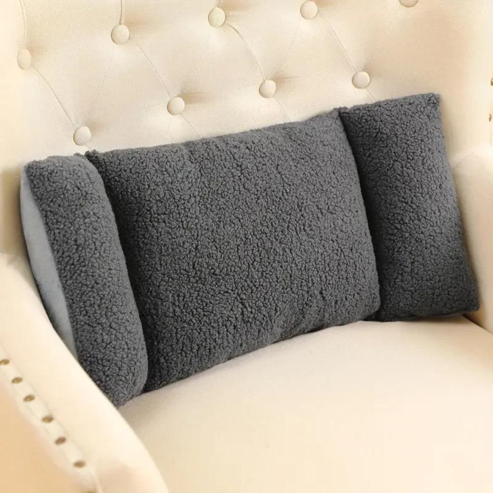 Ergonomic 3-Segment Lumbar Pillow Soft Back Support Cushion Universal Waist Cushion Sofa