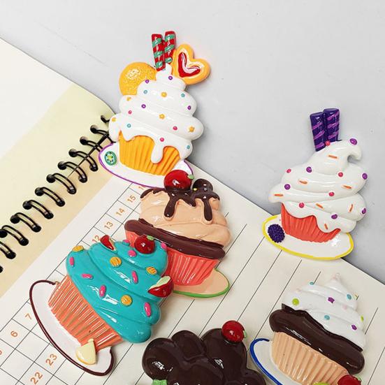 3D-магнит на холодильник в виде кекса, имитация десерта, магнит на холодильник из смолы для домашнего офиса, кухонного шкафчика, имитация украшения для еды