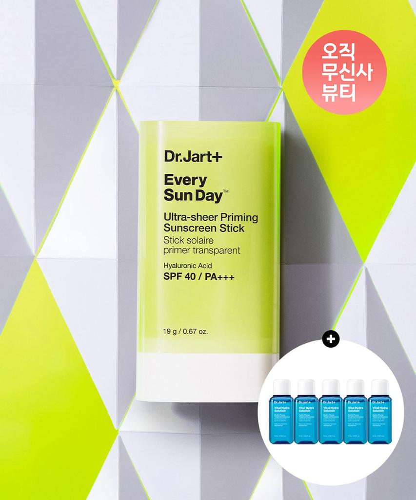 Солнцезащитный стик для лица Every Sun Day Ultra Sheer с праймер-эффектом 19 г + Эссенция Vital Hydra Solution 15 мл x 5