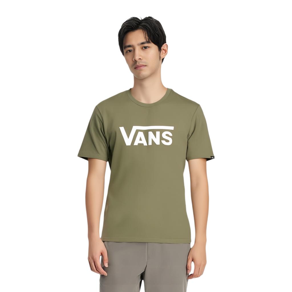 Vans Классический логотип с круглым вырезом и коротким рукавом, повседневная футболка унисекс, топы, зеленый цвет VN0A4MM6TD8