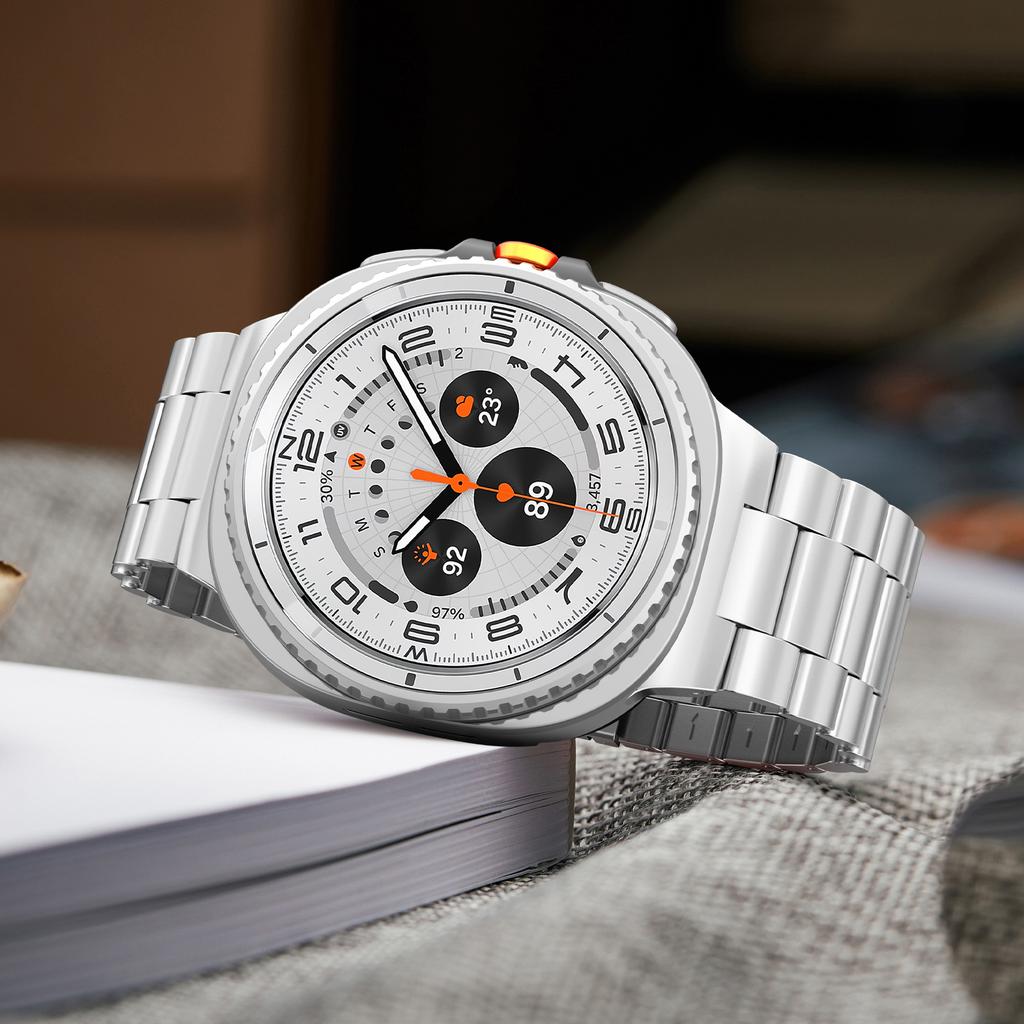Роскошный ремешок для Samsung Galaxy watch 8 ремешок 40мм 44мм Металлический браслет из нержавеющей стали correa Samsung galaxy watch 8 classic 46мм