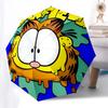 1pc Garfield Melted Face Sticker Umbrella with Plastic Handle,Suitable for All Seasons Home Travel Outdoor UmbrellaFP074