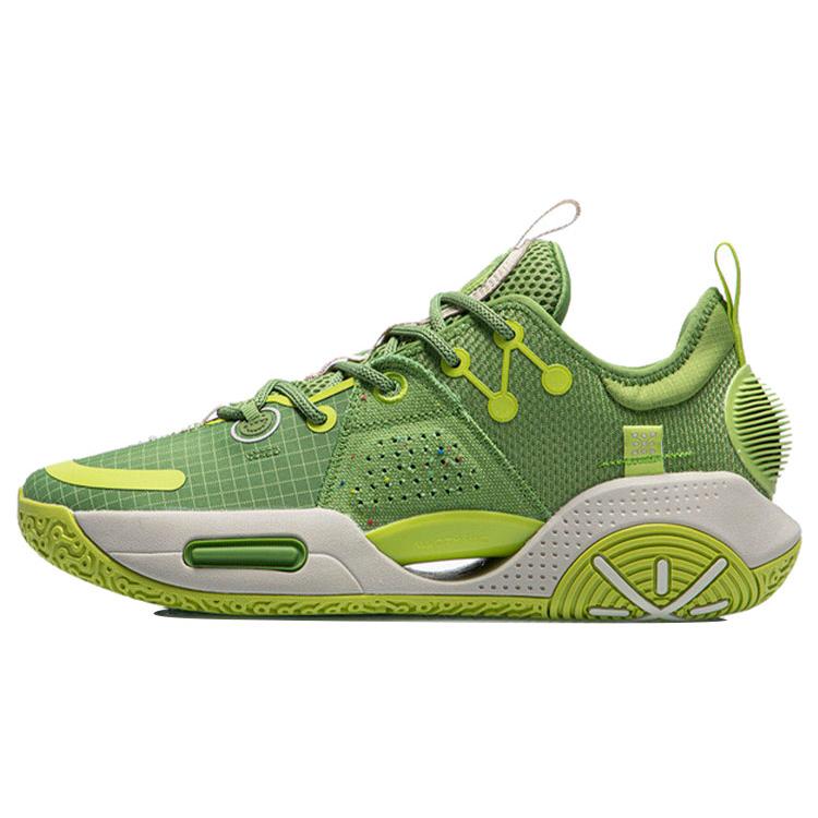 Li Ning All City 9 V1.5 Амортизирующие Нескользящие Износостойкие Низкие Баскетбольные Кроссовки Мужские Оливково-Зеленые ABAR015-6