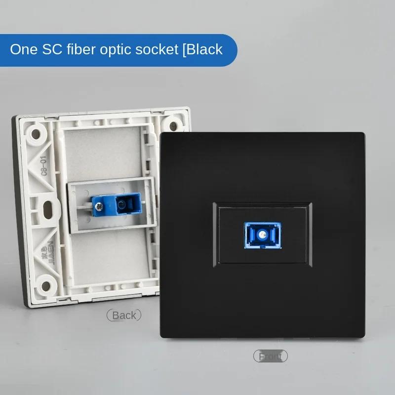 Depoguye Настенная панель с одним портом оптоволоконной информационной розетки, настенная панель оптоволоконных разъемов SC с оптоволоконным кабелем