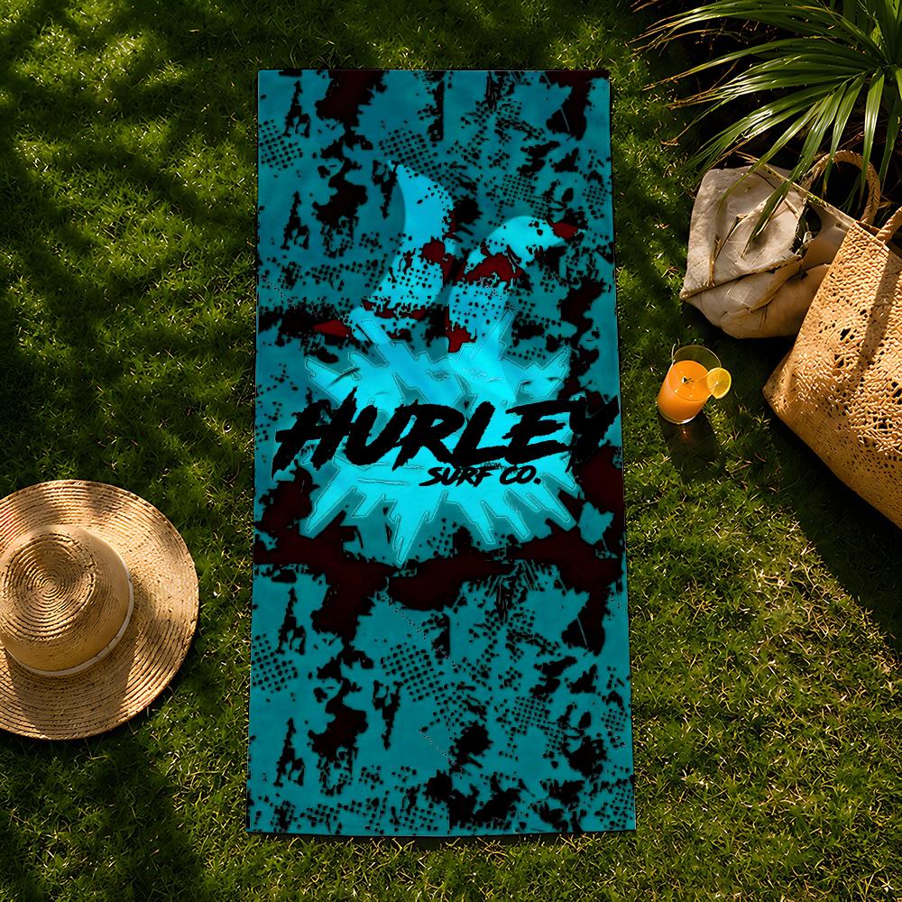 Бренд H-Hurley Полотенце пляжное полотенце, быстросохнущее впитывающее банное полотенце для плавания, спортзала, кемпинга, отдыха на природе