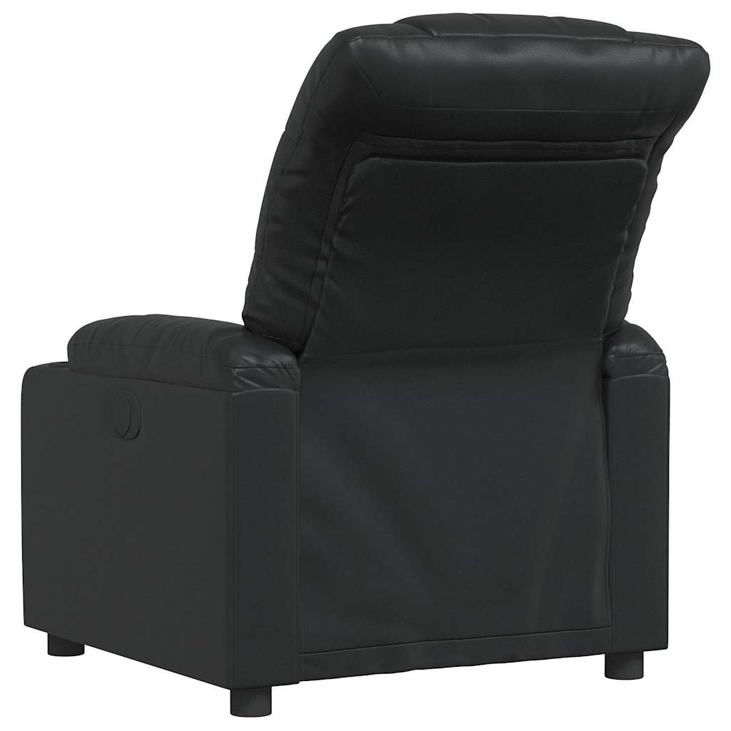 Relaxation Armchair Black Synthetic Leather