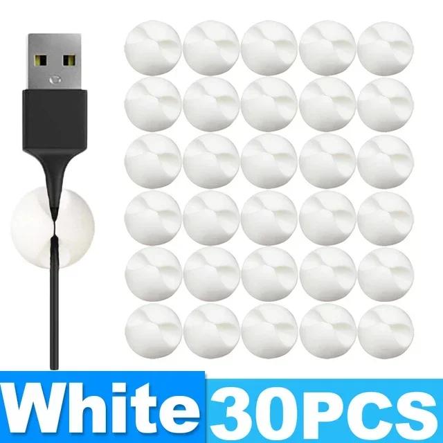 2/30 шт. Автомобильный USB-органайзер для кабеля, самоклеящийся кронштейн для кабеля, силиконовый фиксатор для кабельного хомута, автомобильный зажим для хранения, аксессуары