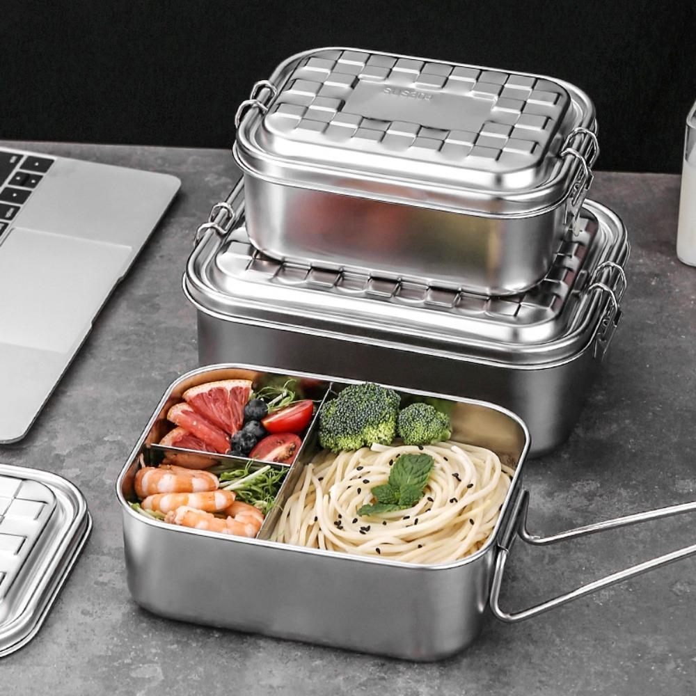 Rectangular Lunch Container 1/2/3 Compartment Fresh-keeping Box Picnic