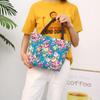 Large Capacity Floral Tote Bag Oxford Cloth Rose Mommy Bag Portable Canvas Lunch Bag  Shopping