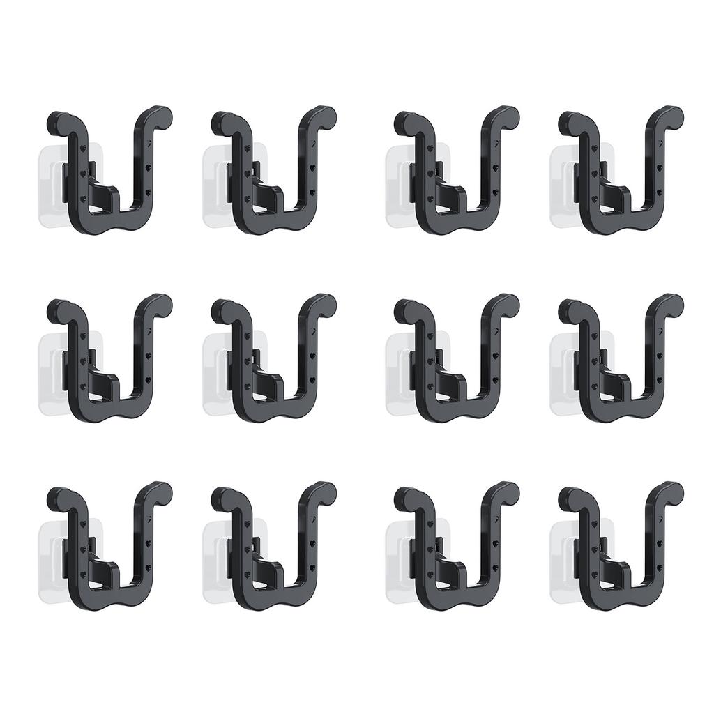 12 шт. Держатель для обуви, тапочек, настенный органайзер для хранения, самоклеящаяся полка для обуви для двери, шкафа, ванной комнаты, гостиной