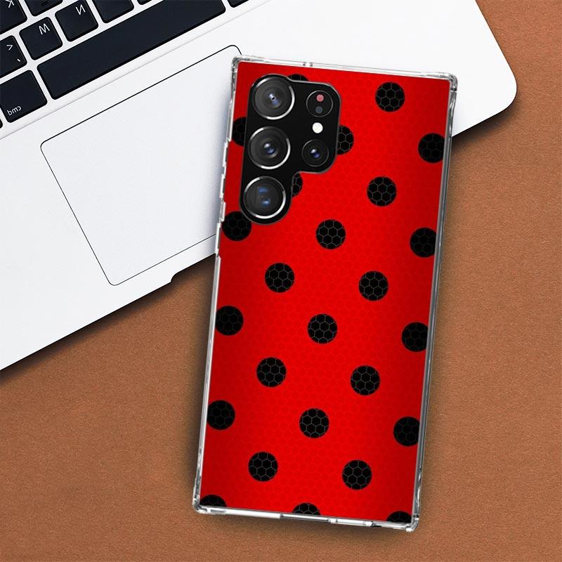 Insect Seven-Star Ladybug Phone Case For Samsung Galaxy S24 S23 S22 Ultra S21 S20 Fe S10 Plus S10E S9 S8 + Shell Coque