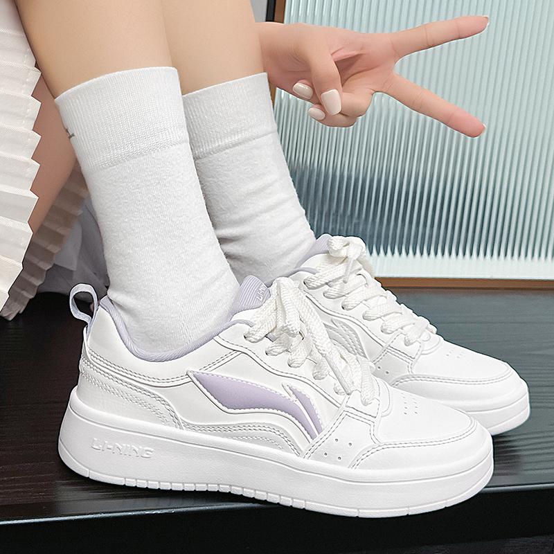 Li Ning Sycee Скользкая подошва Амортизация Устойчивость к истиранию Легкие Дышащие Низкие Кеды для скейтборда Женские AGCV144-2