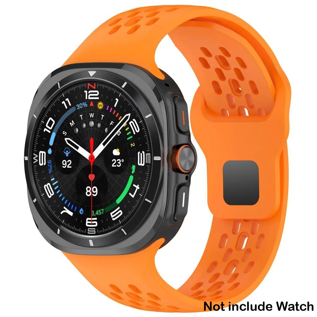 Soft Breathable Silicone Band for Samsung Galaxy Watch 7 Ultra 47mm Sports Loop Strap No Gaps Bracelet for Galaxy Ultra 2025