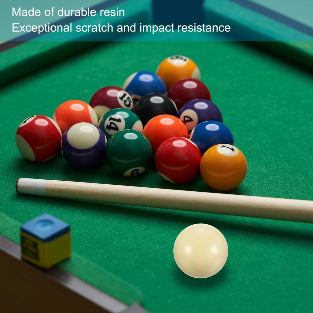 PATIKIL Ball Billiard Replacement Mento Balls 16 Pack Pool Table Balls Pool Balls Standard Regulation Size Billiard Room Game Room Black Zinc 2-1/4"