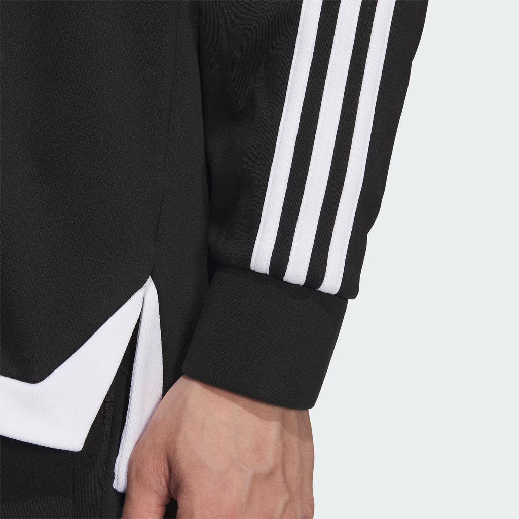 Adidas Баскетбольная куртка FW24 с капюшоном на молнии, модная универсальная мужская куртка, черная JL7586
