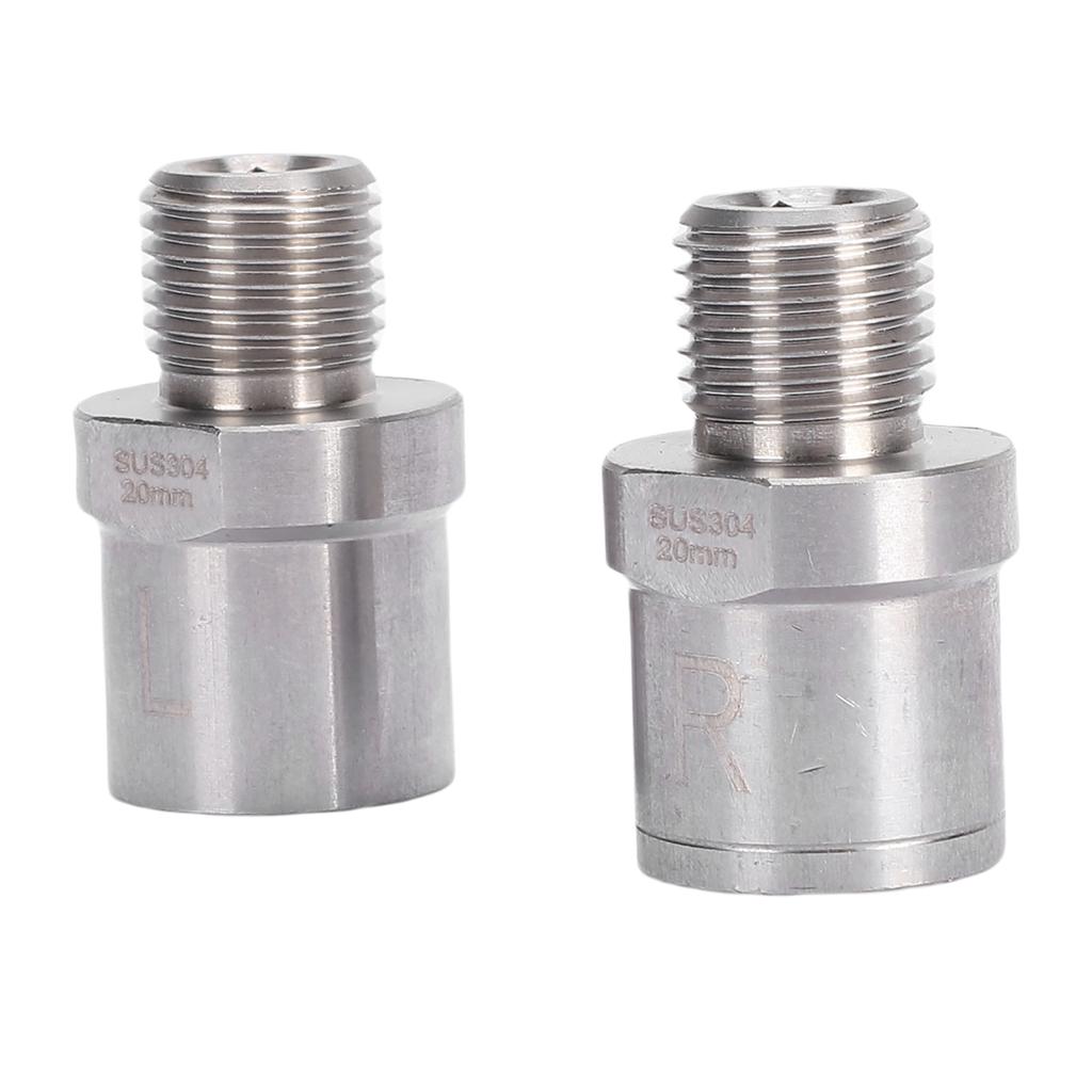 1 пара адаптеров для велосипедных педалей, нержавеющая сталь, наружная резьба 1/2 дюйма на внутреннюю резьбу 9/16 дюйма, удлинители педалей для шатунов