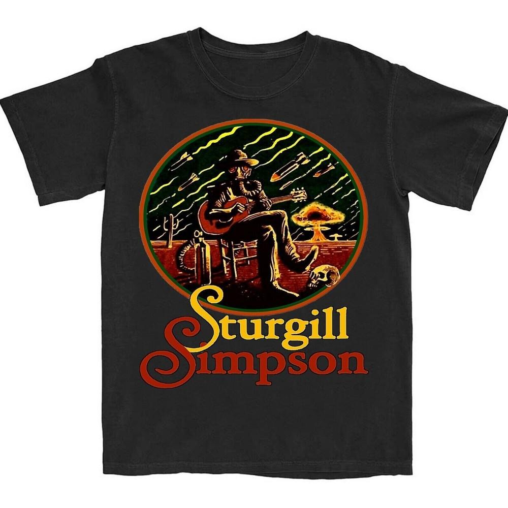 Sturgill Simpson Gas Mask Skull Atomic Blast Guitar T-shirt