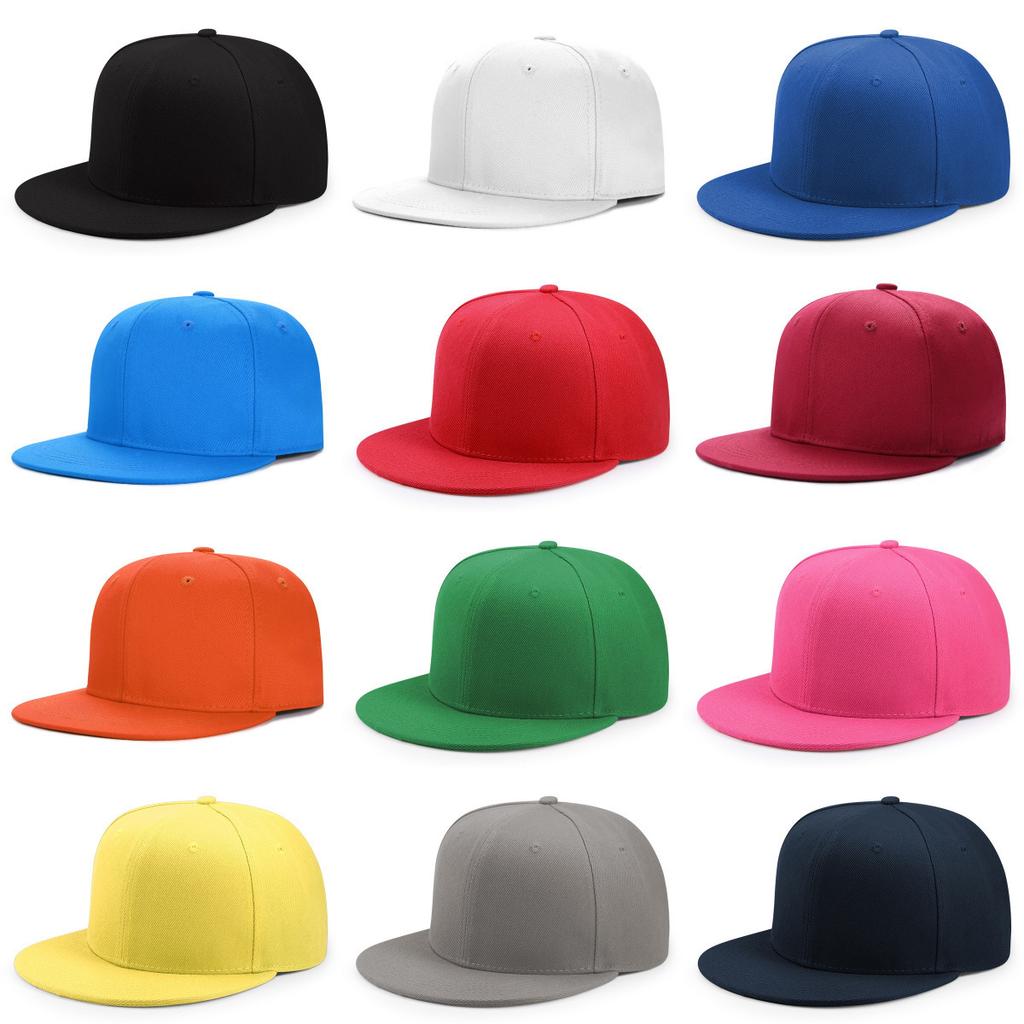 Fast Customization 6 Panels Snapback Caps Solid Color Baseball Cap Blank Brim Hip-Hop Snapback Hats for Sport Promotion