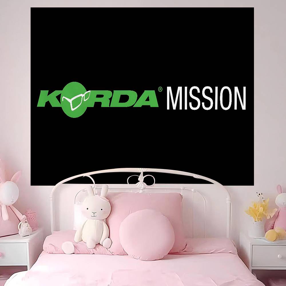 KKorda Fishing Logo Printed Large Wall Tapestry Cheap Hippie Wall Hanging Bohemian Wall Tapestries Mandala Home Decor