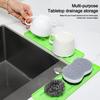 Многофункциональный силиконовый коврик для хранения крышек от кастрюль, нескользящий защитный коврик для столешницы, коврик с дренажом для защиты от брызг из-под крана